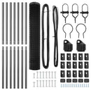 vidaXL Kerítés oszlopokkal Szürke 1.5 x 10 m Acél