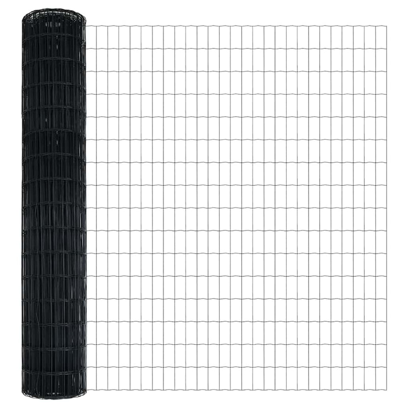 vidaXL Kerítés oszlopokkal Szürke 1.5 x 10 m Acél