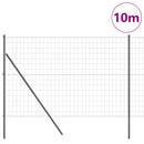 vidaXL Talajra rögzíthető hegesztett drótkerítés 10 x 1,5 m (Sz x M)
