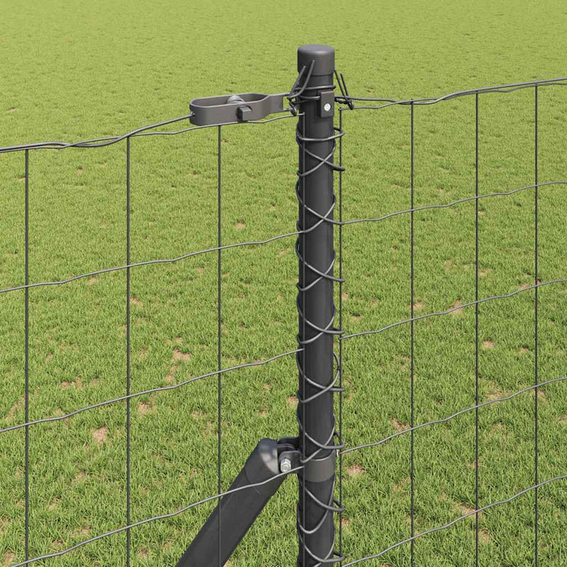 vidaXL Kerítés oszlopokkal Szürke 1.6 x 10 m Acél
