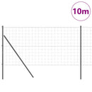 vidaXL Kerítés oszlopokkal Szürke 1.4 x 10 m Acél