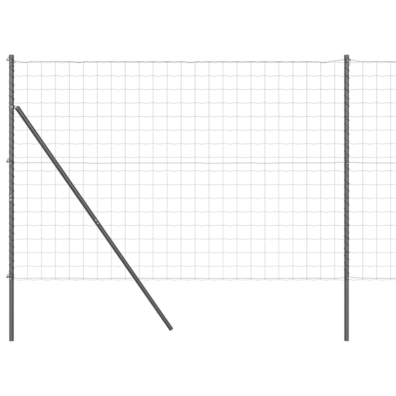 vidaXL Kerítés oszlopokkal Szürke 1.6 x 10 m Acél