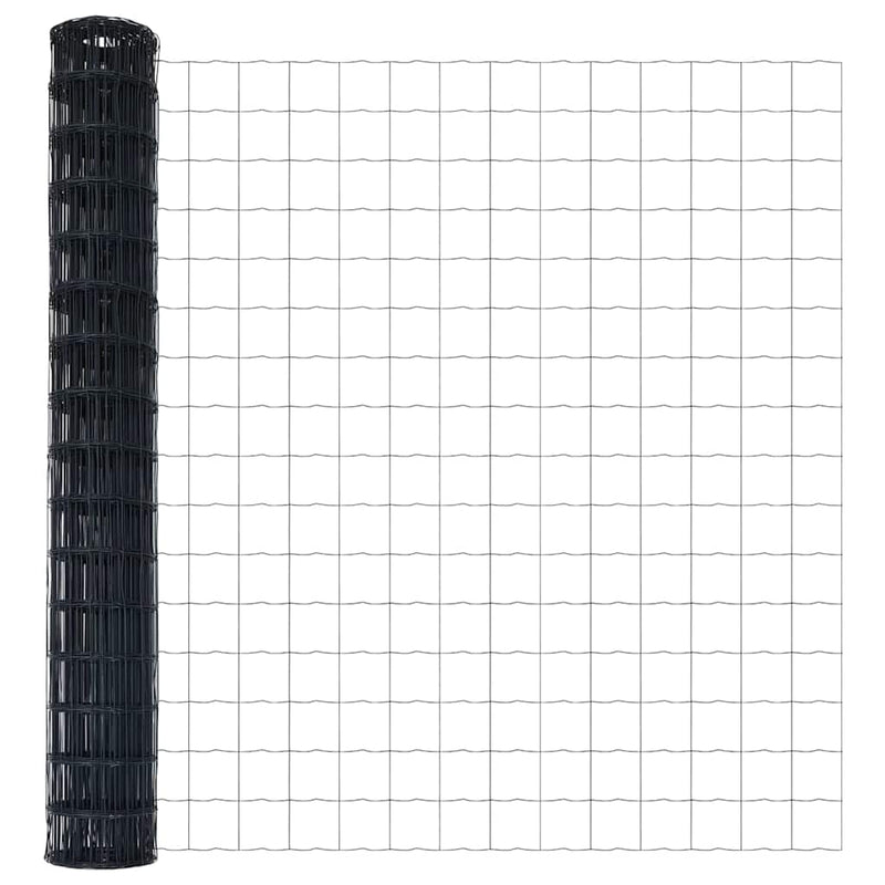 vidaXL Kerítés oszlopokkal Szürke 1.6 x 10 m Acél