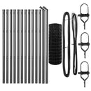 vidaXL Kerítés oszlopokkal Szürke 0,6 x 25 m Acél