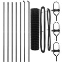 vidaXL Kerítés oszlopokkal Szürke 1.2 x 25 m Acél