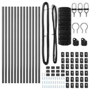 vidaXL Kerítés oszlopokkal Szürke 0,6 x 25 m Acél