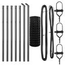 vidaXL Kerítés oszlopokkal Szürke 0,4 x 25 m Acél