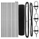 vidaXL Kerítés oszlopokkal Szürke 1 x 25 m Acél