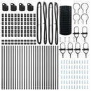 vidaXL Kerítés oszlopokkal Szürke 0.6 x 50 m Acél