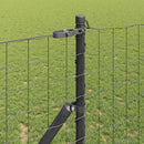 vidaXL Kerítés oszlopokkal Szürke 1.2 x 10 m Acél