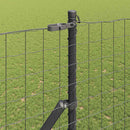 vidaXL Kerítés oszlopokkal Szürke 1.5 x 10 m Acél