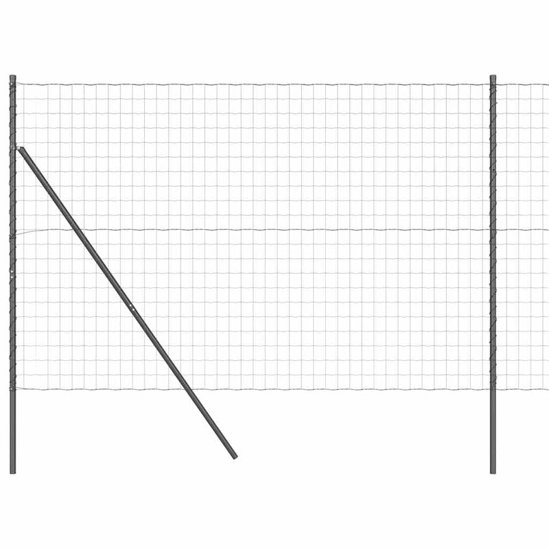 vidaXL Kerítés oszlopokkal Szürke 1.6 x 10 m Acél