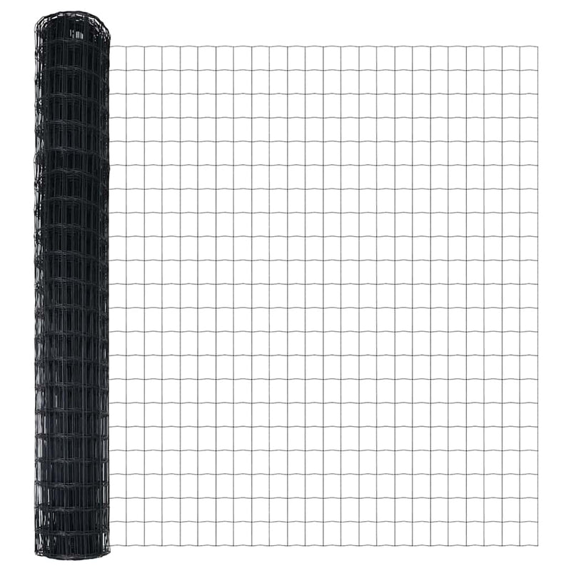 vidaXL Kerítés oszlopokkal Szürke 1.6 x 10 m Acél