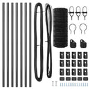 vidaXL Kerítés oszlopokkal Szürke 0,4 x 25 m Acél