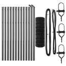 vidaXL Kerítés oszlopokkal Szürke 0,6 x 25 m Acél