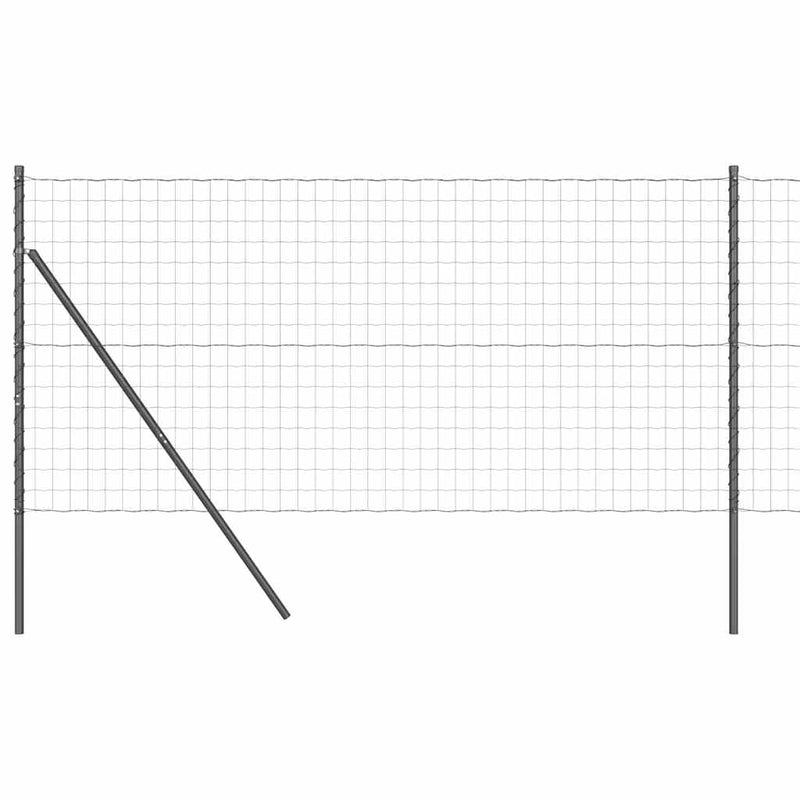vidaXL Kerítés oszlopokkal Szürke 1.2 x 25 m Acél