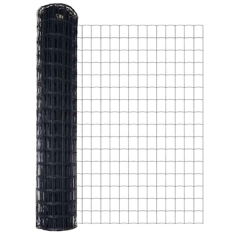 vidaXL Kerítés oszlopokkal Szürke 1.2 x 25 m Acél