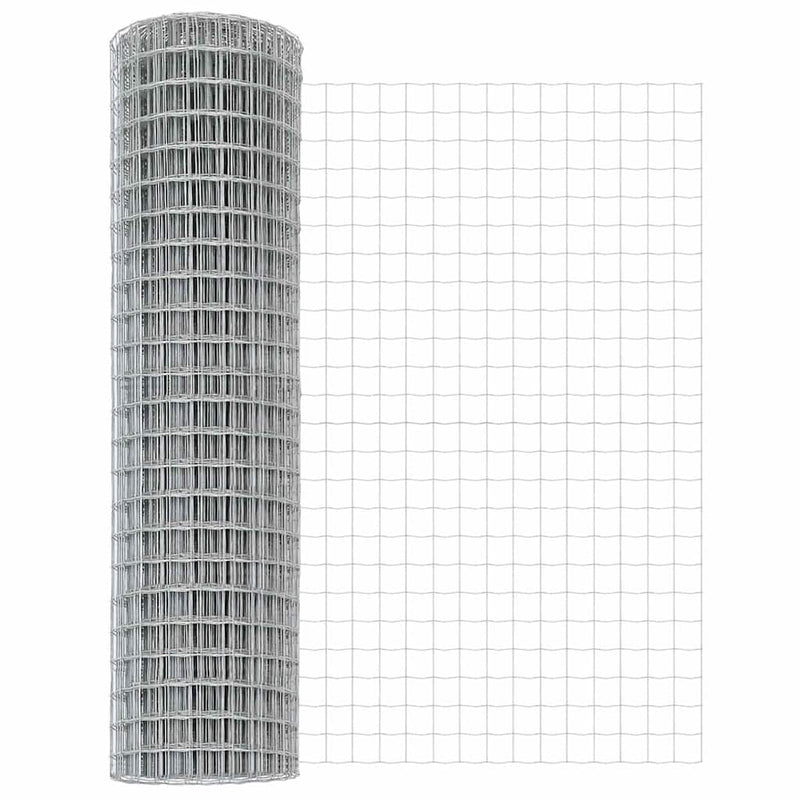 vidaXL Kerítés oszlopokkal Ezüst 1.4 x 10 m Acél