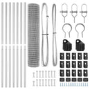 vidaXL Kerítés oszlopokkal Ezüst 1.5 x 10 m Acél