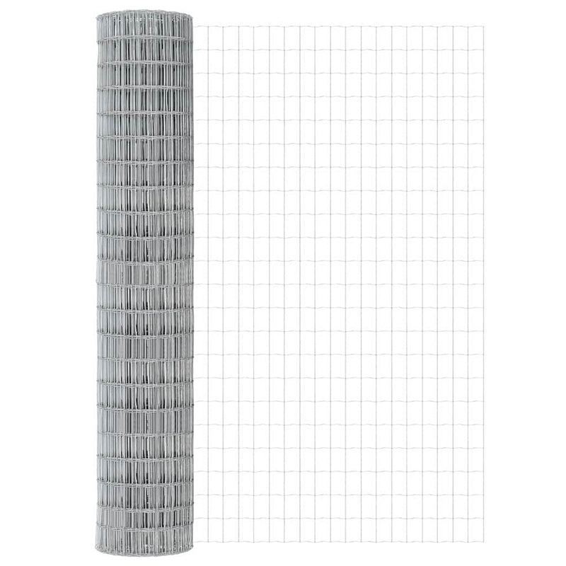 vidaXL Kerítés oszlopokkal Ezüst 1.5 x 10 m Acél