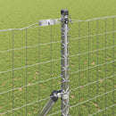 vidaXL Kerítés oszlopokkal Ezüst 1.6 x 10 m Acél