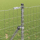 vidaXL Kerítés oszlopokkal Ezüst 1 x 10 m Acél és PVC