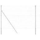 vidaXL Kerítés oszlopokkal Ezüst 1.6 x 10 m Acél