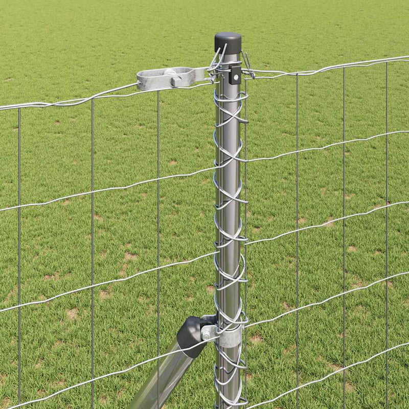 vidaXL Kerítés oszlopokkal Ezüst 1.5 x 10 m Acél