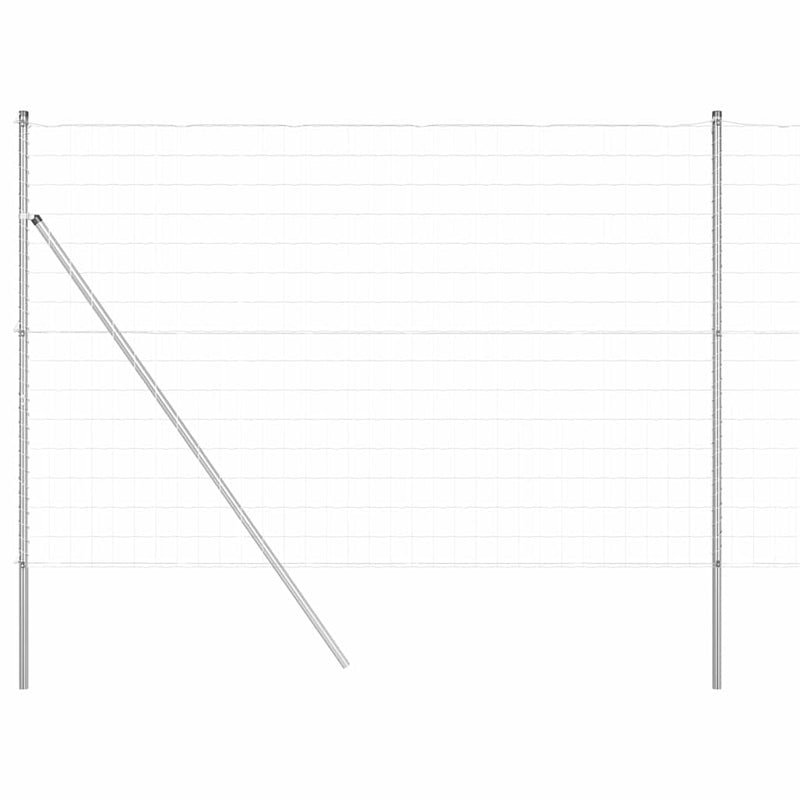 vidaXL Kerítés oszlopokkal Ezüst 1.5 x 10 m Acél