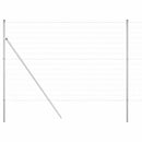 vidaXL Kerítés oszlopokkal Ezüst 1.6 x 10 m Acél