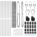 vidaXL Kerítés oszlopokkal Ezüst 1.6 x 10 m Acél