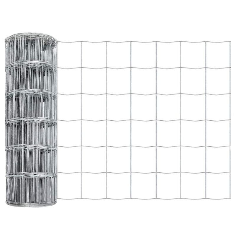vidaXL Kerítés oszlopokkal Ezüst 0.8 x 10 m Acél