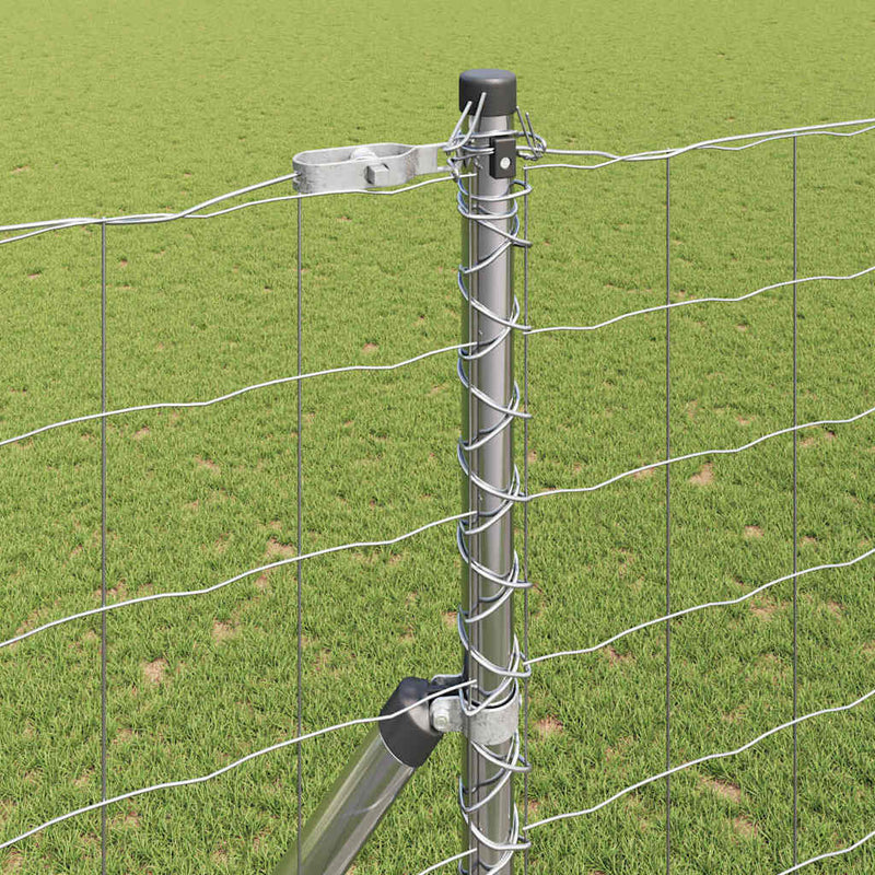 vidaXL Kerítés oszlopokkal Ezüst 1.5 x 10 m Acél