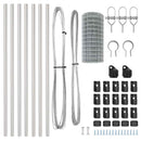 vidaXL Kerítés oszlopokkal Ezüst 0.8 x 25 m Acél