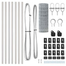 vidaXL Kerítés oszlopokkal Ezüst 0.8 x 25 m Acél