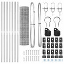 vidaXL Kerítés oszlopokkal Ezüst 1 x 25 m Acél