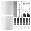 vidaXL Kerítés oszlopokkal Ezüst 1.2 x 25 m Acél