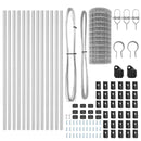 vidaXL Kerítés oszlopokkal Ezüst 0,6 x 25 m Acél