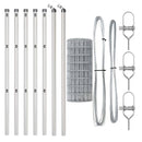 vidaXL Kerítés oszlopokkal Ezüst 0.4 x 50 m Acél