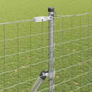 vidaXL Kerítés oszlopokkal Ezüst 1.5 x 10 m Acél