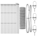 vidaXL Kerítés oszlopokkal Ezüst 0,6 x 25 m Acél