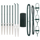 vidaXL Kerítés oszlopokkal Zöld 0.8 x 10 m Acél