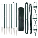 vidaXL Kerítés oszlopokkal Zöld 1.2 x 10 m Acél