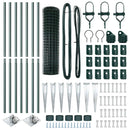 vidaXL Kerítés oszlopokkal Zöld 1.2 x 10 m Acél