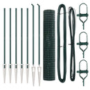 vidaXL Kerítés oszlopokkal Zöld 1.5 x 10 m Acél