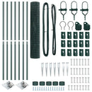 vidaXL Kerítés oszlopokkal Zöld 1.6 x 10 m Acél