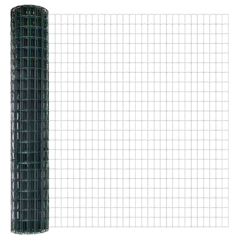 vidaXL Kerítés oszlopokkal Zöld 1.6 x 10 m Acél