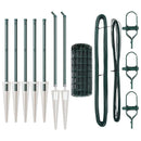 vidaXL Kerítés oszlopokkal Zöld 0,4 x 10 m Acél