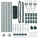 vidaXL Kerítés oszlopokkal Zöld 0,6 x 10 m Acél