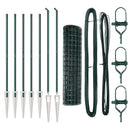 vidaXL Kerítés oszlopokkal Zöld 1.4 x 10 m Acél